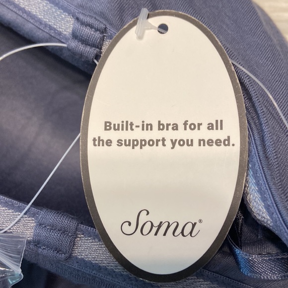 Soma Dress beautiful 45” long brand new with tags gray/bluish color so soft - Picture 12 of 12